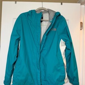 The North Face Women's Blue and White Ski Jacket